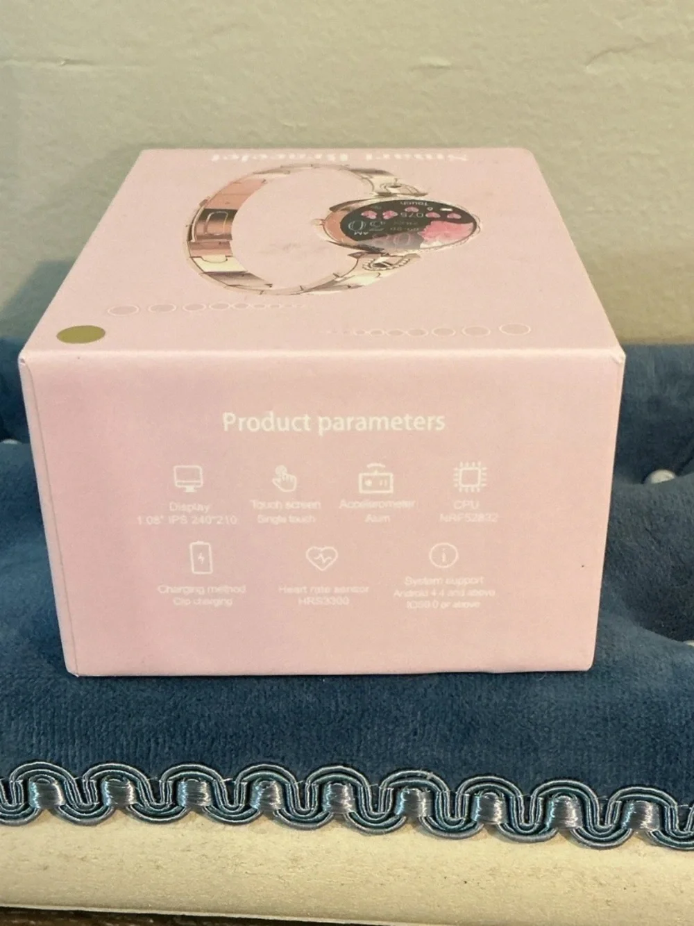 Smart Bracelet Rose Gold Fitness Smartwatch w/ Charger & Box Works with app EUC